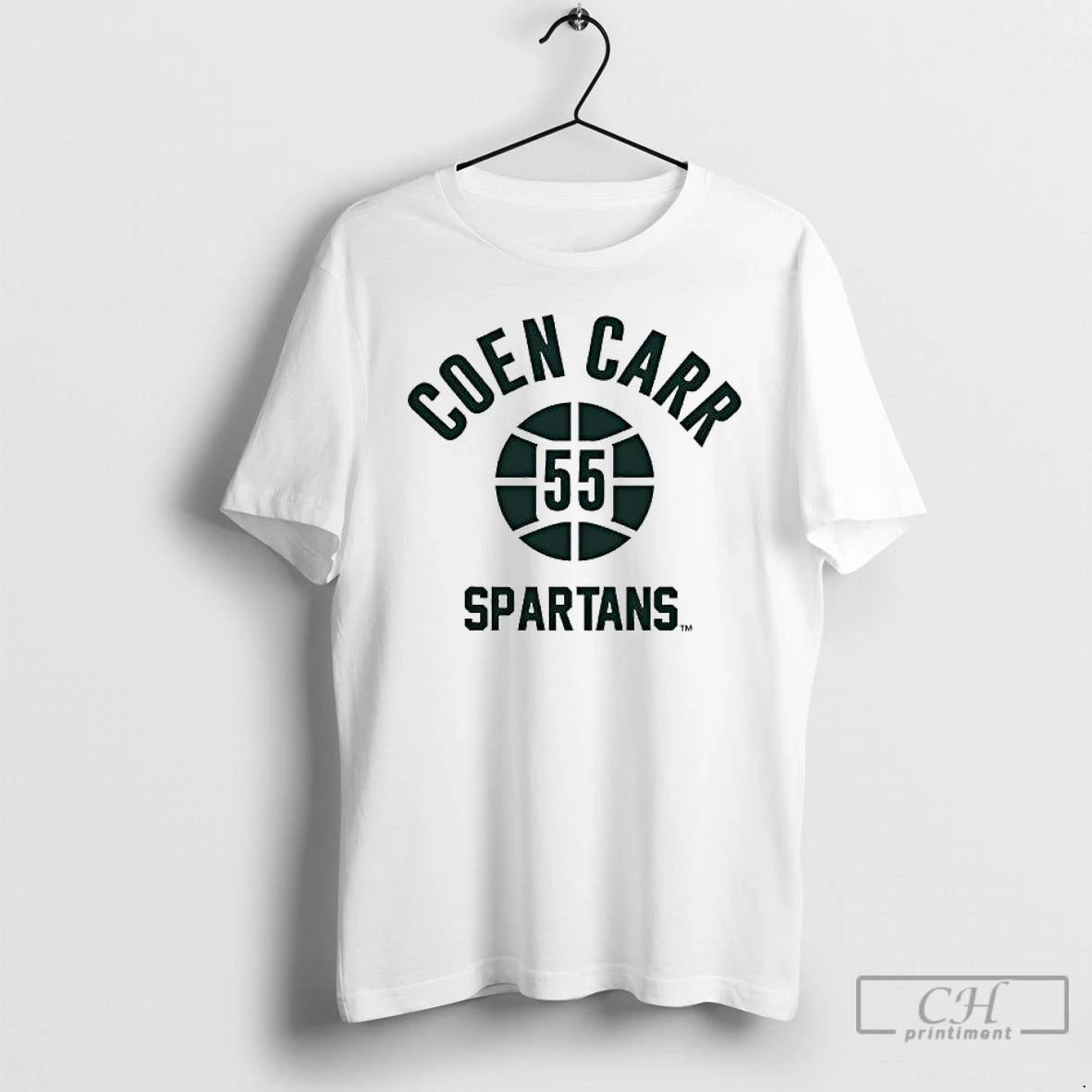 Premium Coen Carr Name Number Ball Michigan State Basketball T-Shirts, Hoodie, Sweatshirt | PopFlextees.com