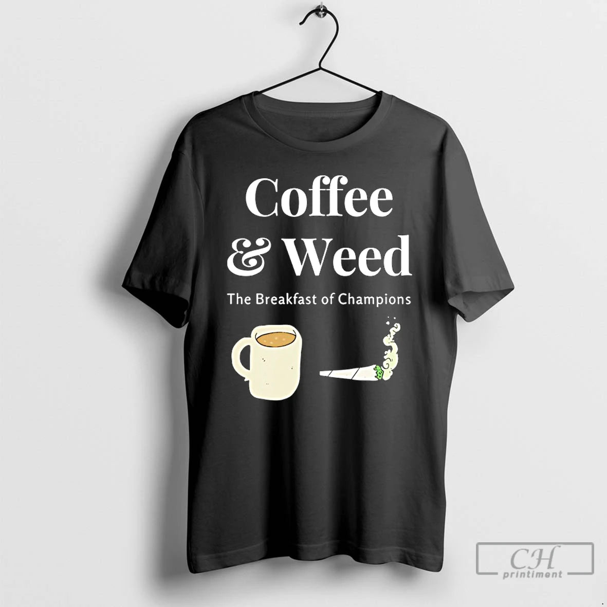 Premium Coffee Weed Pot Head Gift Cannabis Caffeine Wake Bake Weed T-Shirts, Hoodie, Sweatshirt | PopFlextees.com