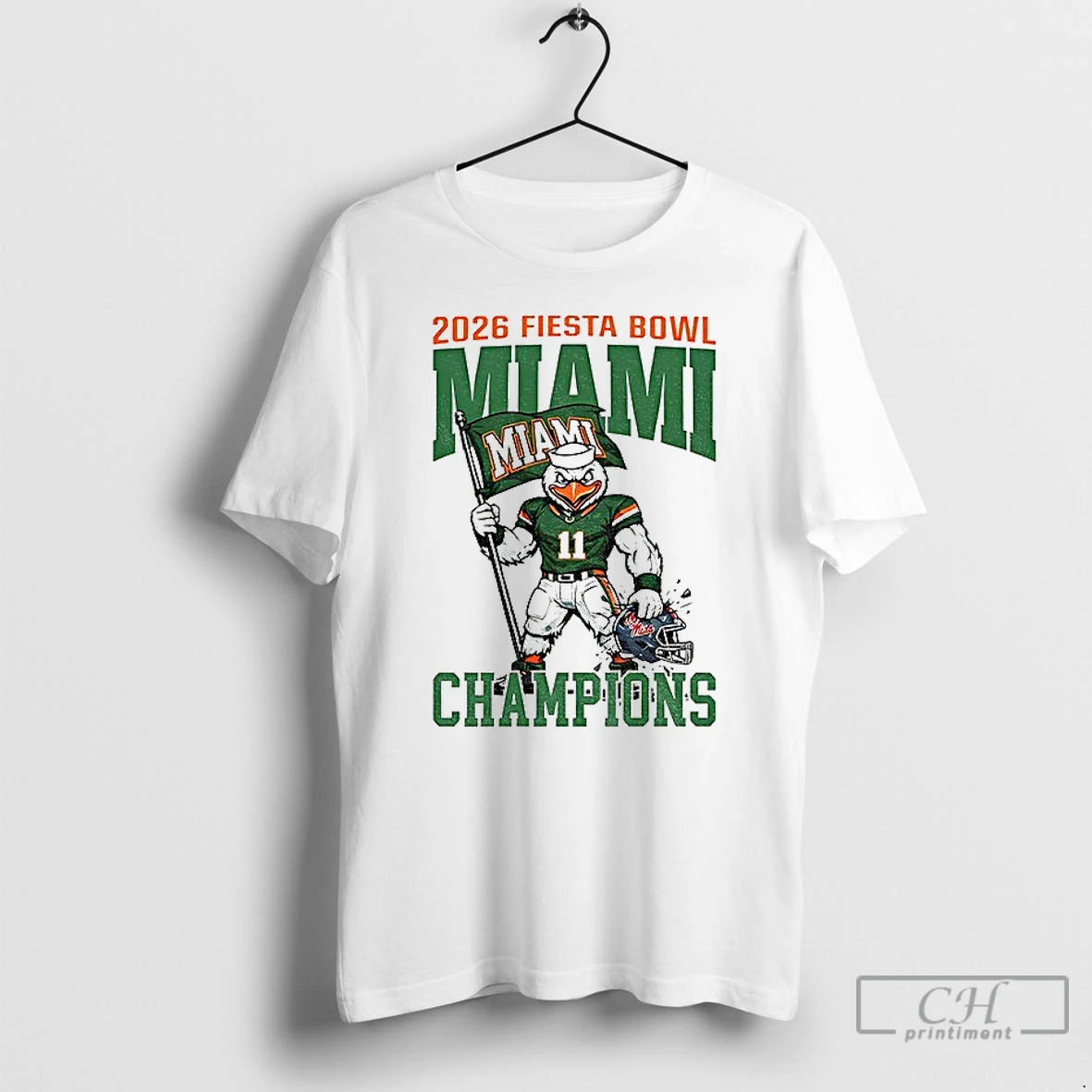 Premium College Football Miami Wins 2026 Fiesta Bowl Champions T-Shirts, Hoodie, Sweatshirt | PopFlextees.com