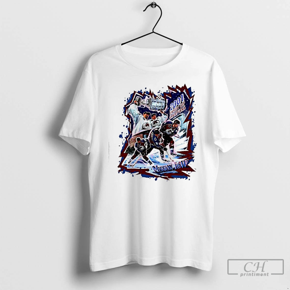Premium Colorado Avalanche 2001 Stanley Cup Champions Mission 16w Graphic T-Shirts, Hoodie, Sweatshirt | PopFlextees.com
