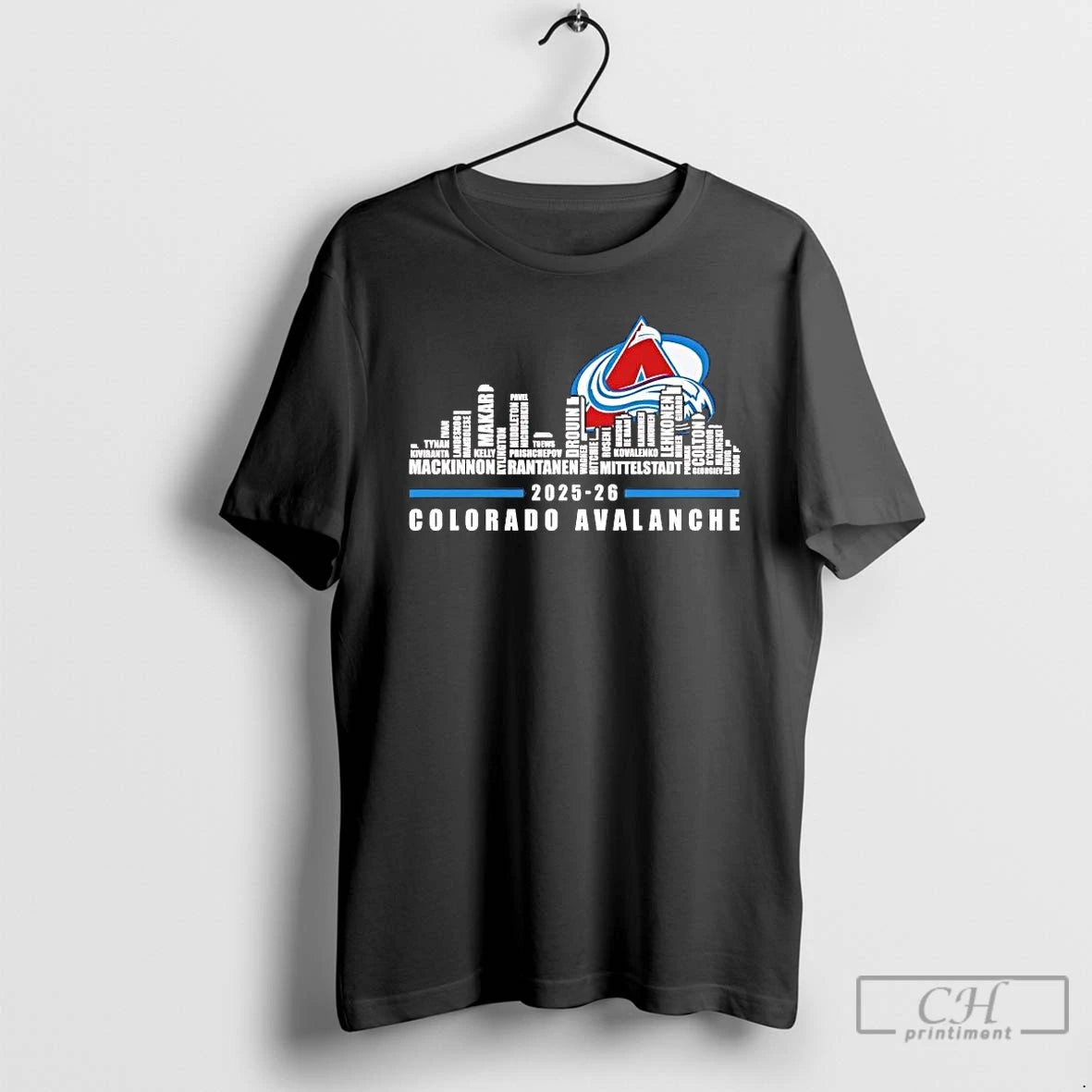 Premium Colorado Avalanche 2026 Players Names Skyline T-Shirts, Hoodie, Sweatshirt | PopFlextees.com