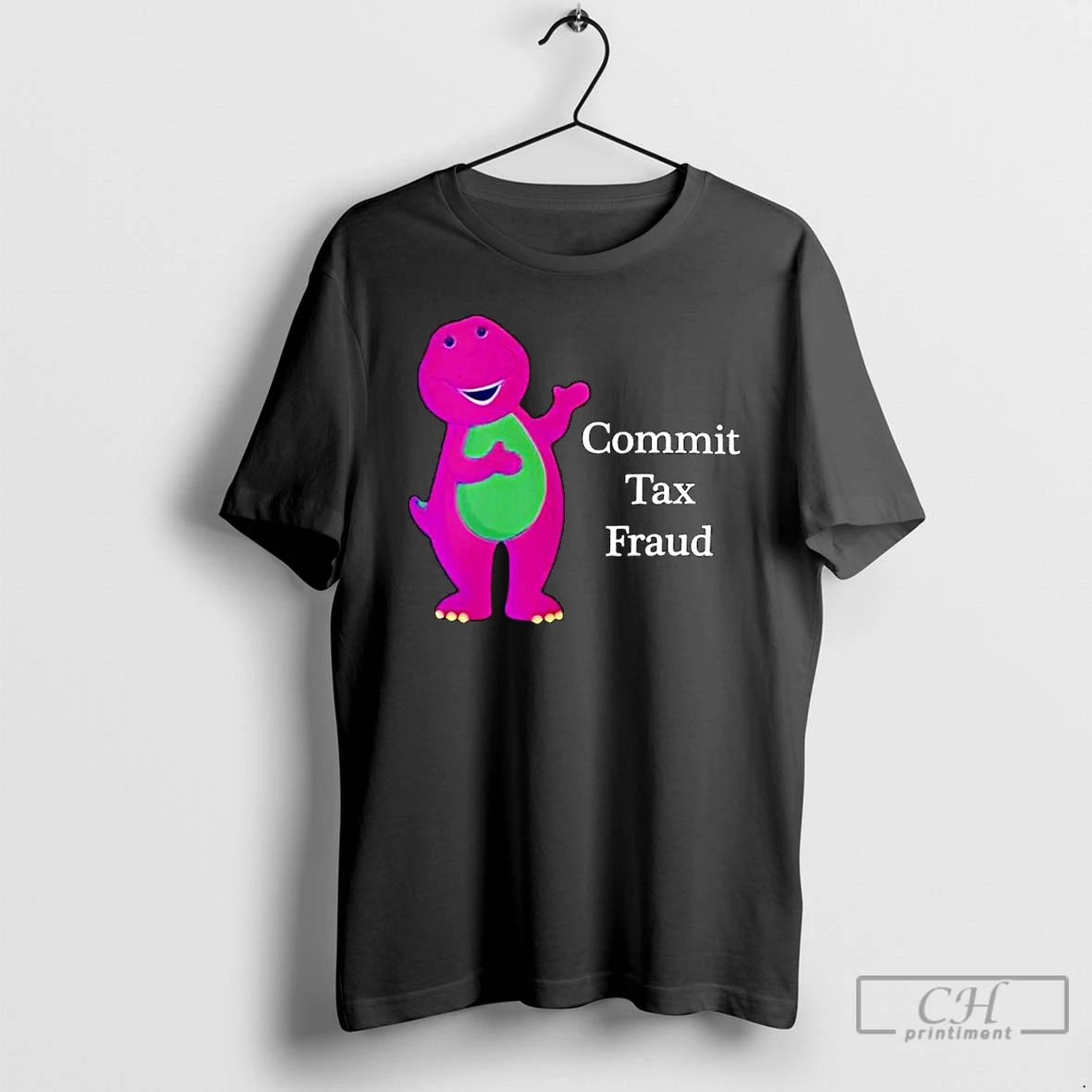 Premium Commit Tax Fraud Barney Ornaments T-Shirts, Hoodie, Sweatshirt | PopFlextees.com