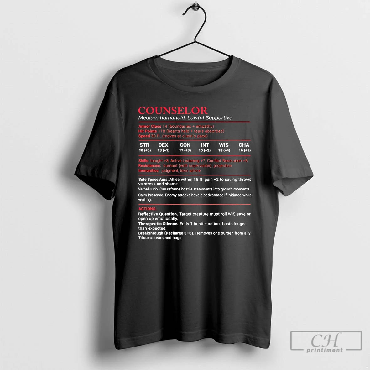 Premium Counselor Medium Humanoid Lawful Supportive T-Shirts, Hoodie, Sweatshirt | PopFlextees.com