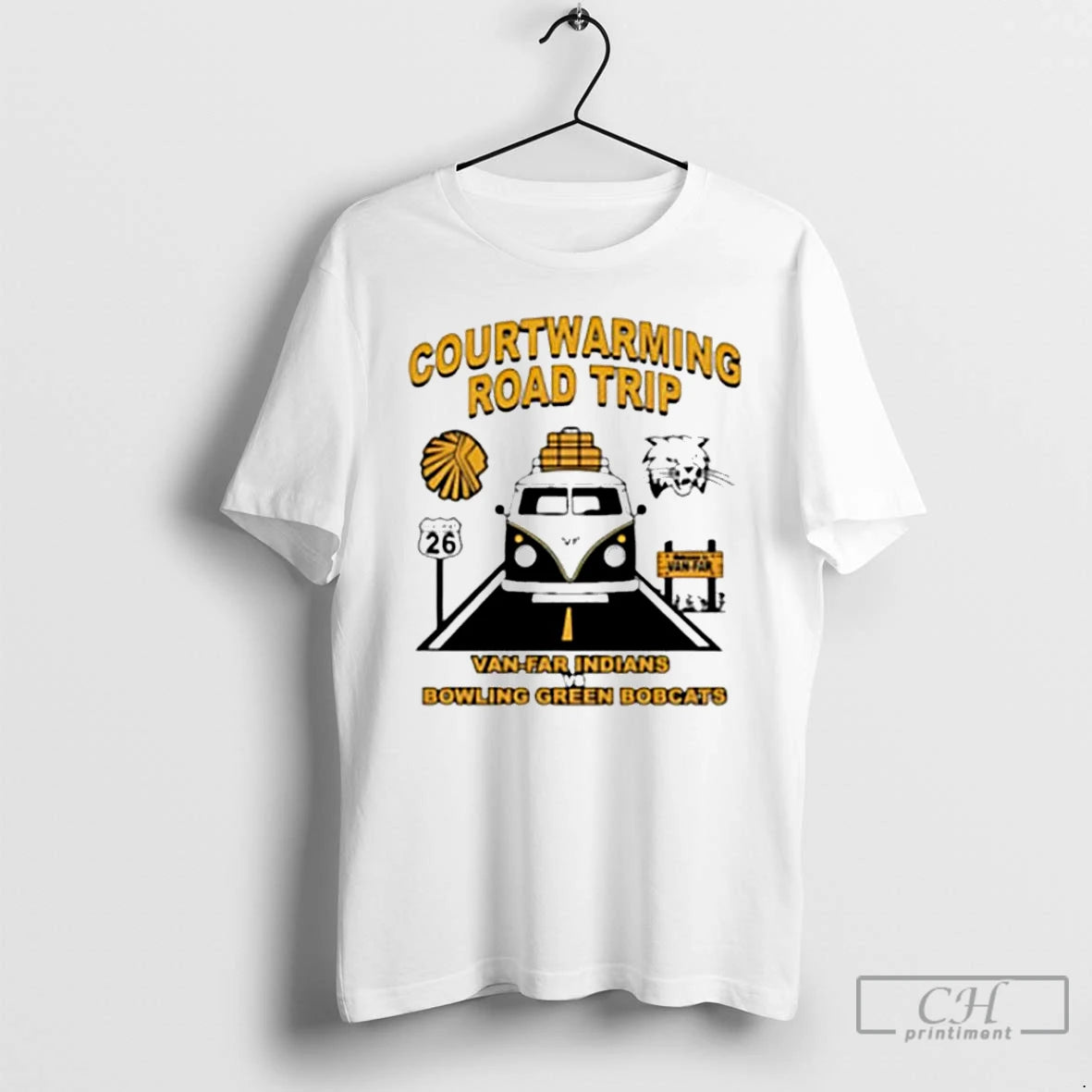 Premium Courtwarming Road Trip Van Far Indians Vs Bowling Green Bobcats T-Shirts, Hoodie, Sweatshirt | PopFlextees.com