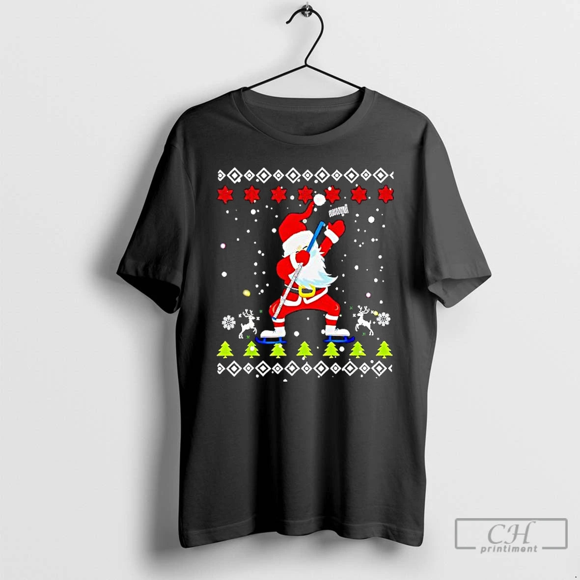 Premium Dabbing Santa Hockey Ugly Christmas T-Shirts, Hoodie, Sweatshirt | PopFlextees.com