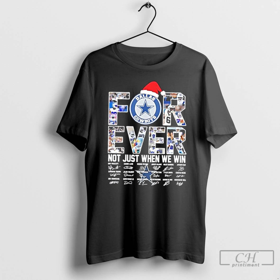 Premium Dallas Cowboys Dak Prescott And All Players Forever Not Just When We Win Christmas T-Shirts, Hoodie, Sweatshirt