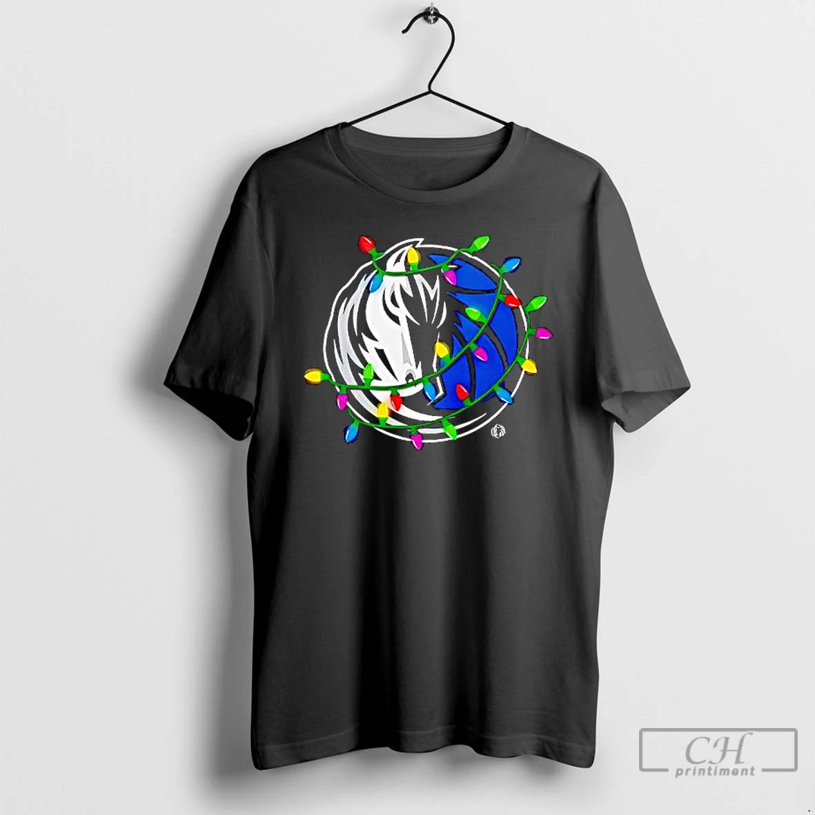 Premium Dallas Mavericks Logo Lights Merry Christmas T-Shirts, Hoodie, Sweatshirt | PopFlextees.com