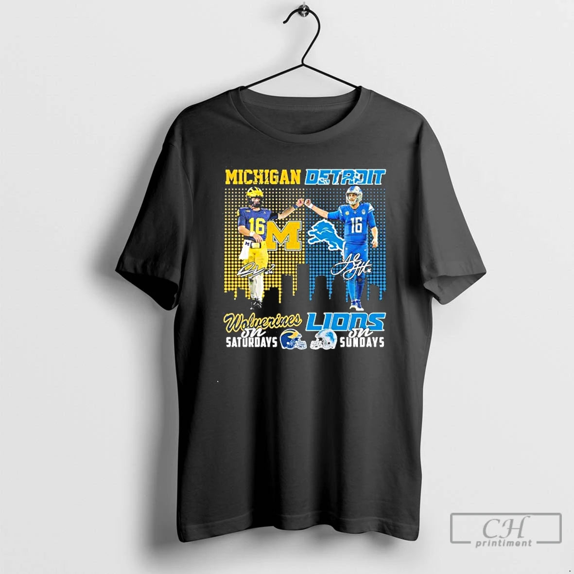 Premium Davis Warren Michigan On Saturdays And Goff Lions On Sundays T-Shirts, Hoodie, Sweatshirt | PopFlextees.com
