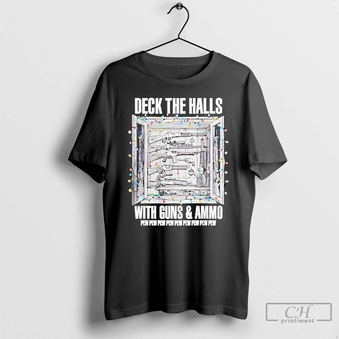 Premium Deck The Halls With Guns And Ammo T-Shirts, Hoodie, Sweatshirt | PopFlextees.com