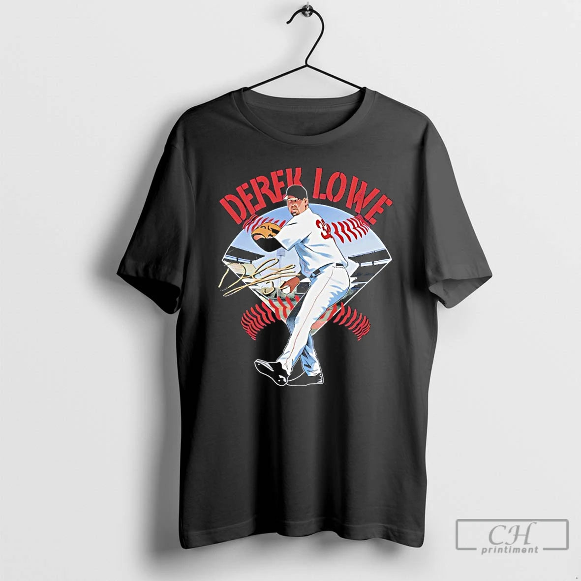 Premium Derek Lowe Boston Red Sox Field Signature T-Shirts, Hoodie, Sweatshirt | PopFlextees.com