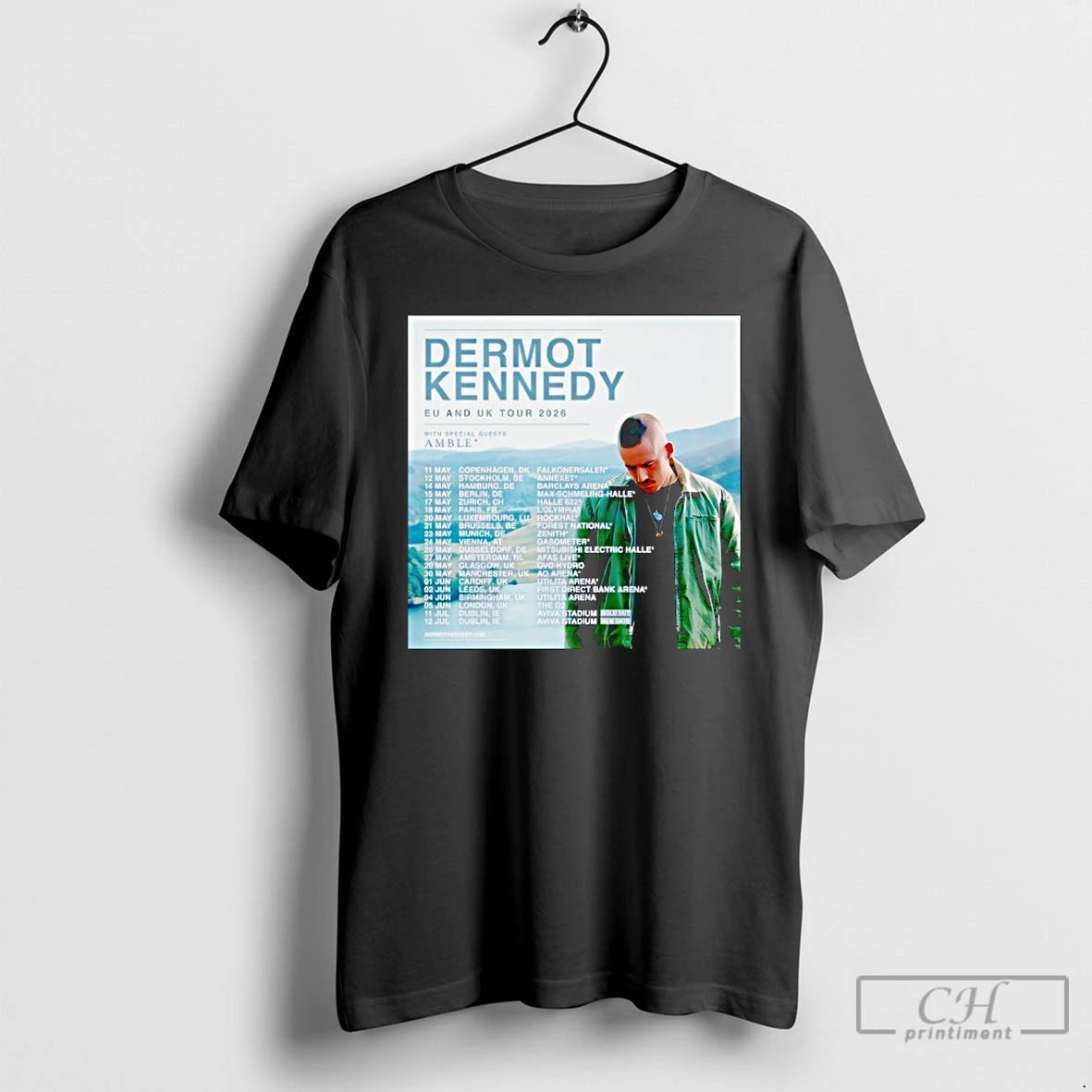 Premium Dermot Kennedy Eu And Uk Tour 2026 T-Shirts, Hoodie, Sweatshirt | PopFlextees.com