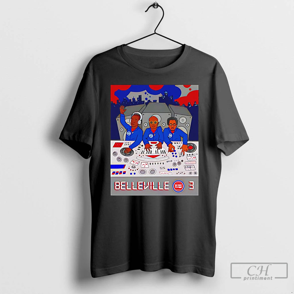 Premium Detroit Pistons The Belleville Three Cartoon T-Shirts, Hoodie, Sweatshirt | PopFlextees.com
