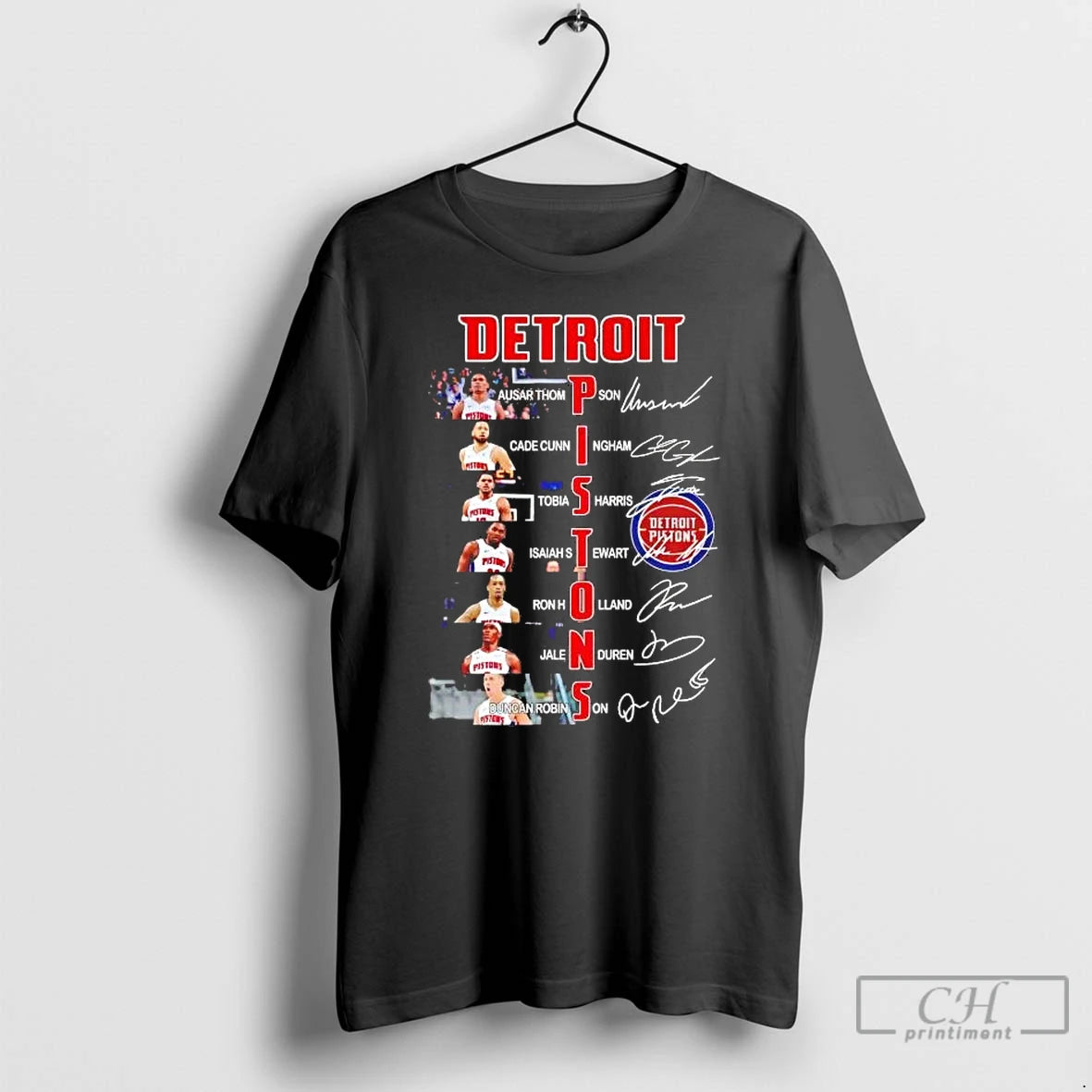 Premium Detroit Pistons Team Players Names And Signatures T-Shirts, Hoodie, Sweatshirt | PopFlextees.com