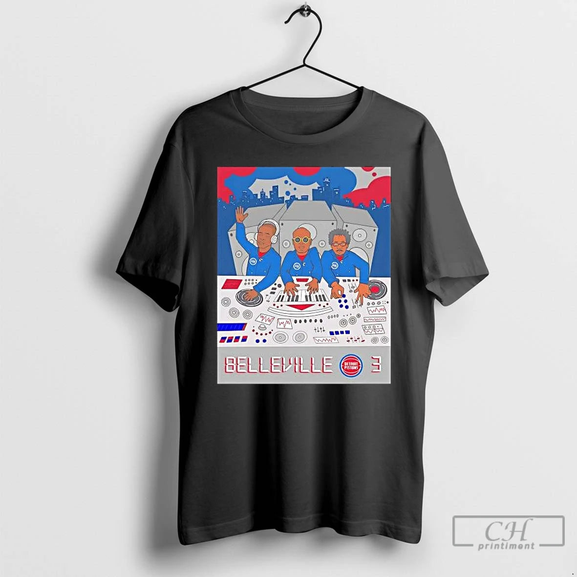 Detroit Pistons Belleville Three Players Dj T-Shirts, Hoodie, Sweatshirt