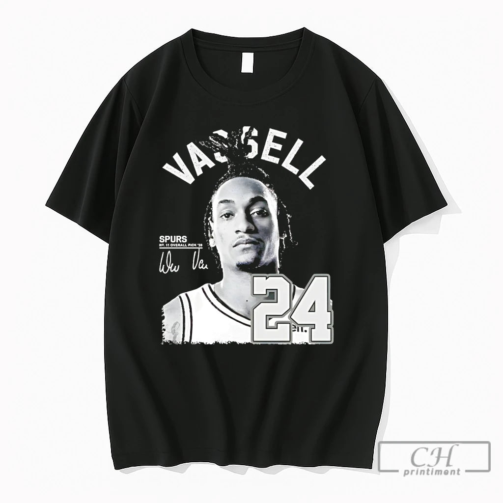 Premium Devin Vassell San Antonio Spurs 24 Basketball Player Portrait Signature