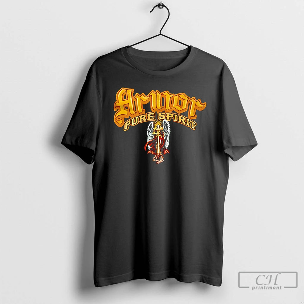 Premium Divine Angel Armor Conquer All Archangel Michael T-Shirts, Hoodie, Sweatshirt | PopFlextees.com