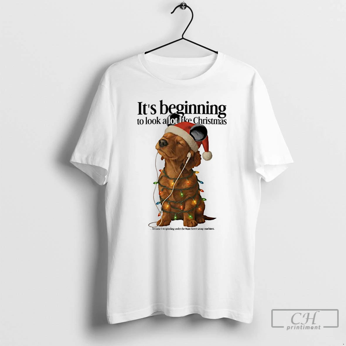 Premium Dog Christmas Light Its Beginning To Look A Lot Like Christmas Funny T Shirts Hoodie, Sweatshirt | PopFlextees.com