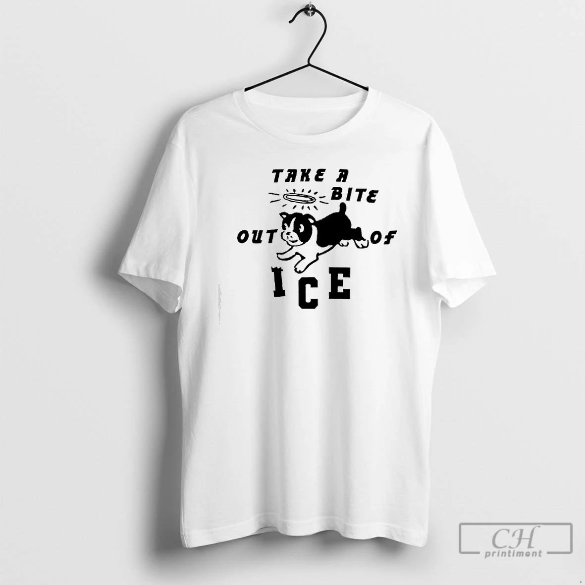 Premium Dog Take A Bite Out Of Ice T-Shirts, Hoodie, Sweatshirt | PopFlextees.com
