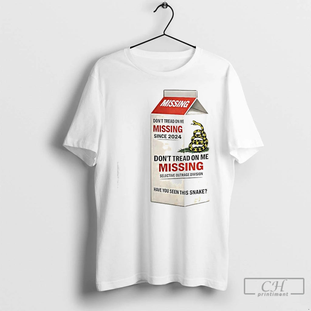 Premium Dont Tread On Me Missing Since 2024 Selective Outrage Division T-Shirts, Hoodie, Sweatshirt | PopFlextees.com