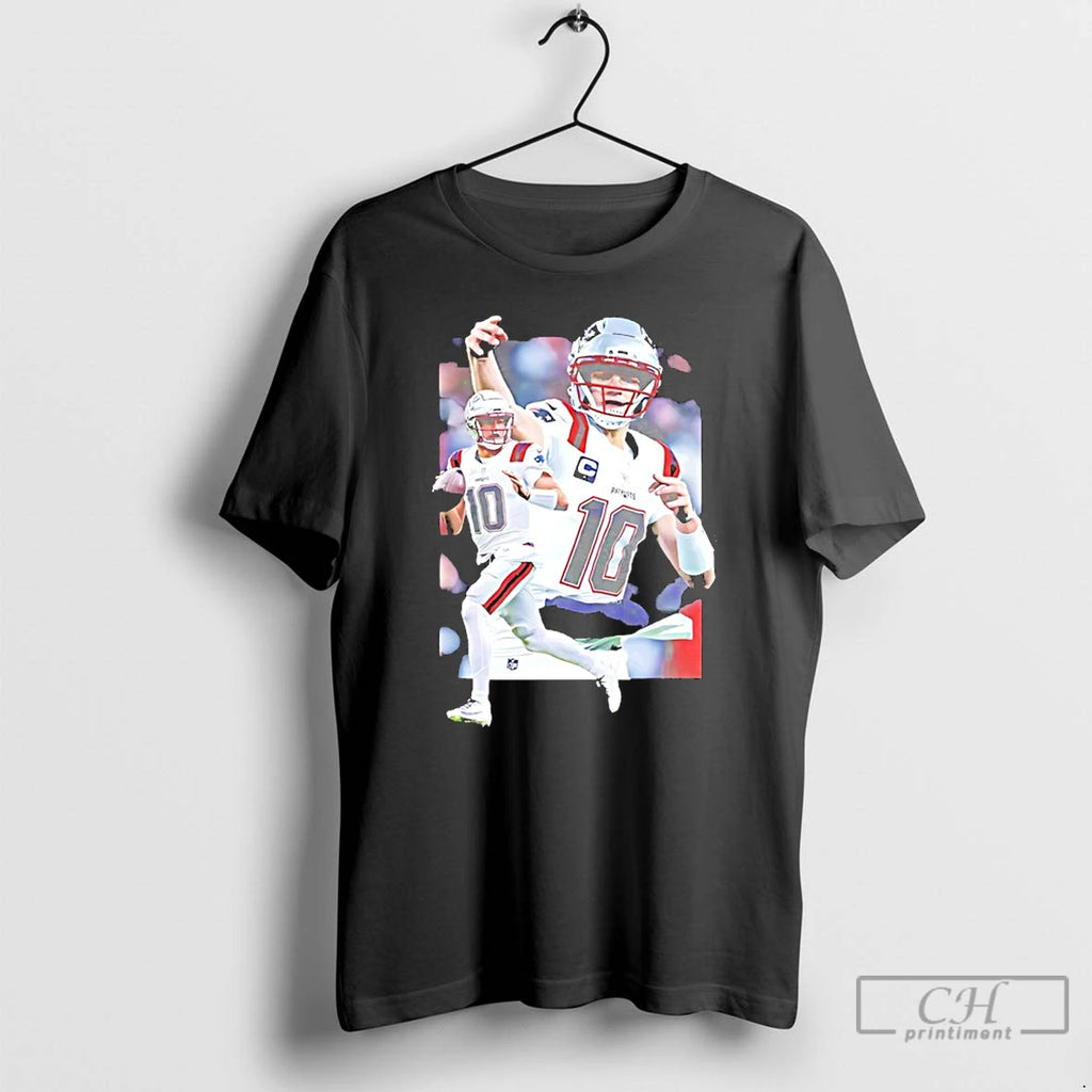 Premium Drake Maye New England Football Photo Vintage T-Shirts, Hoodie, Sweatshirt | PopFlextees.com