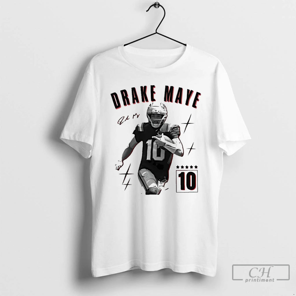 Premium Drake Maye New England Football Signature Graphic T-Shirts, Hoodie, Sweatshirt | PopFlextees.com
