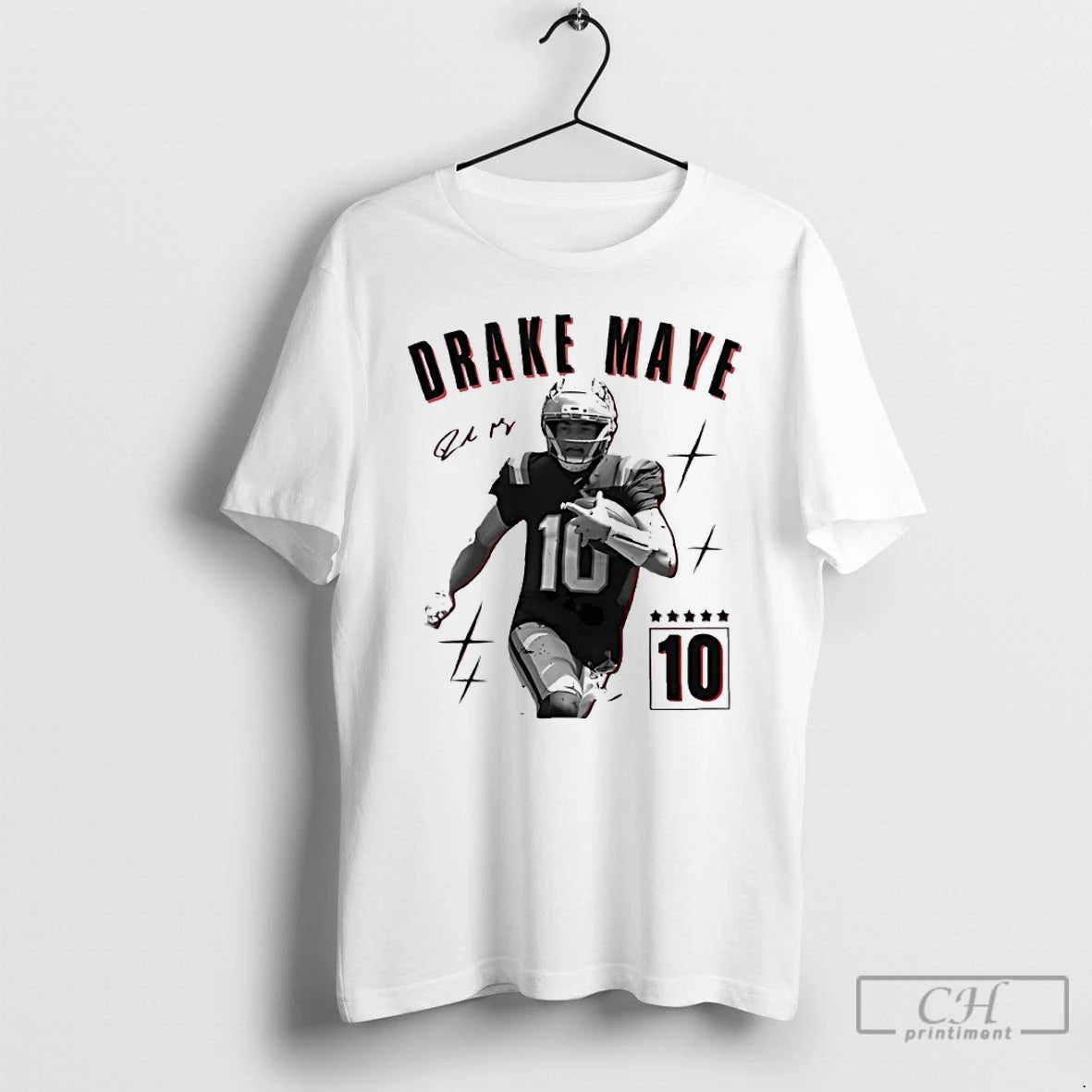Premium Drake Maye New England Football Signature Graphic T-Shirts, Hoodie, Sweatshirt | PopFlextees.com