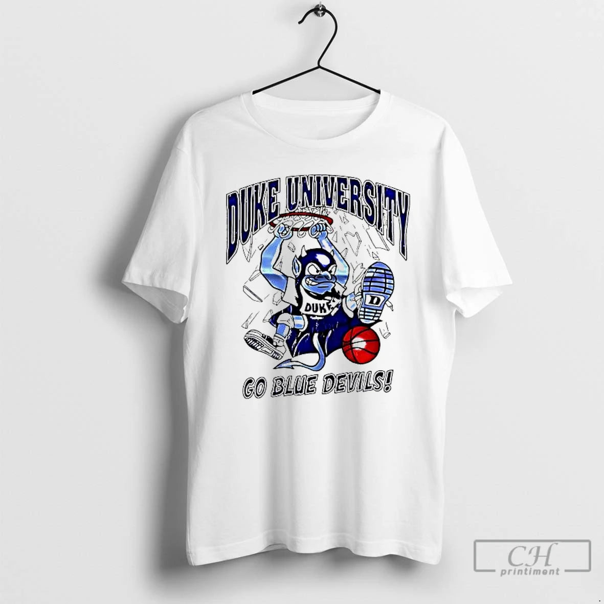 Premium Duke University Basketball Go Blue Devils Mascot T-Shirts, Hoodie, Sweatshirt | PopFlextees.com