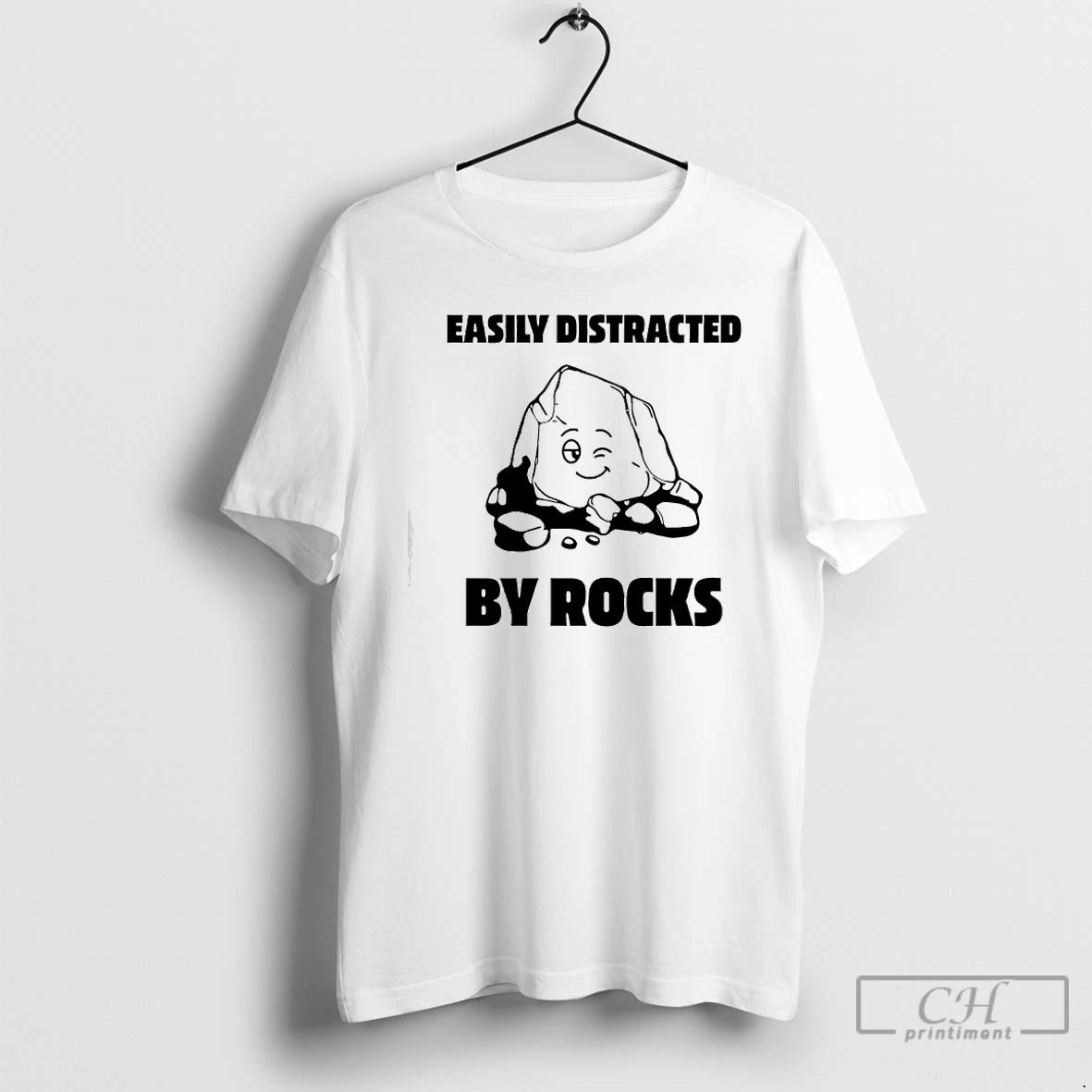 Premium Easily Distracted By Rocks Graphic T-Shirts, Hoodie, Sweatshirt | PopFlextees.com