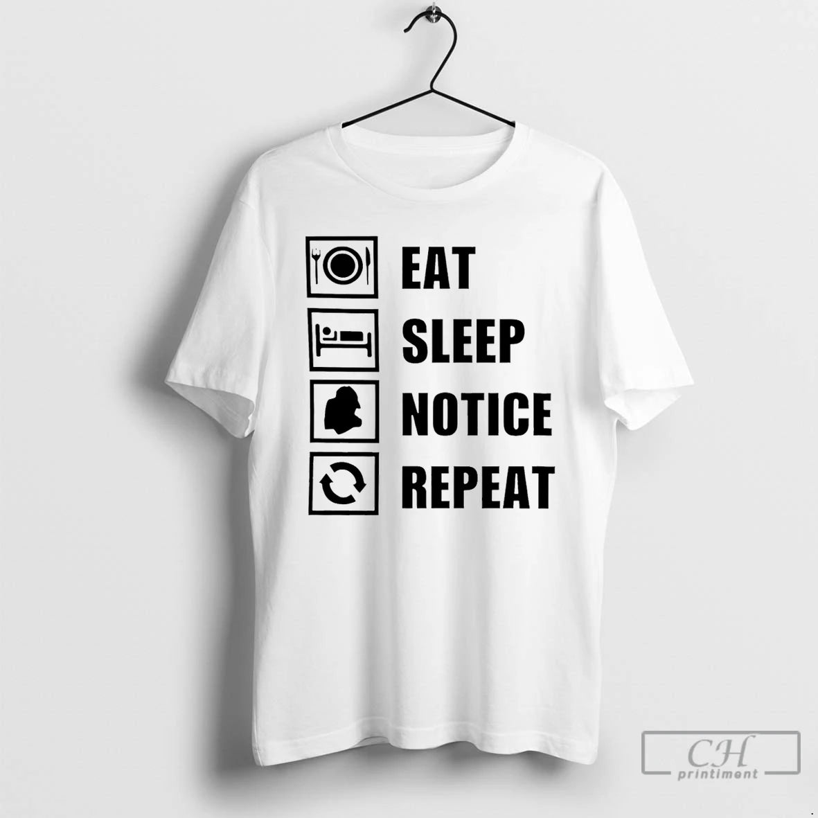 Premium Eat Sleep Notice Repeat Viral T-Shirts, Hoodie, Sweatshirt | PopFlextees.com