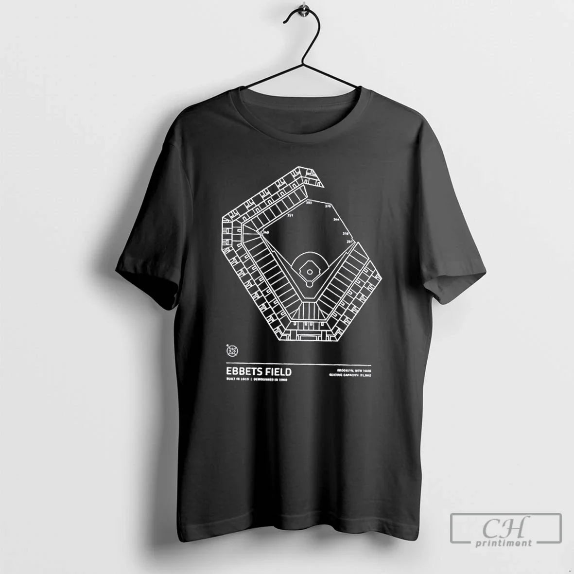 Ebbets Field Stadium Brooklyn New York Seating Capacity 31902 T-Shirts, Hoodie, Sweatshirt