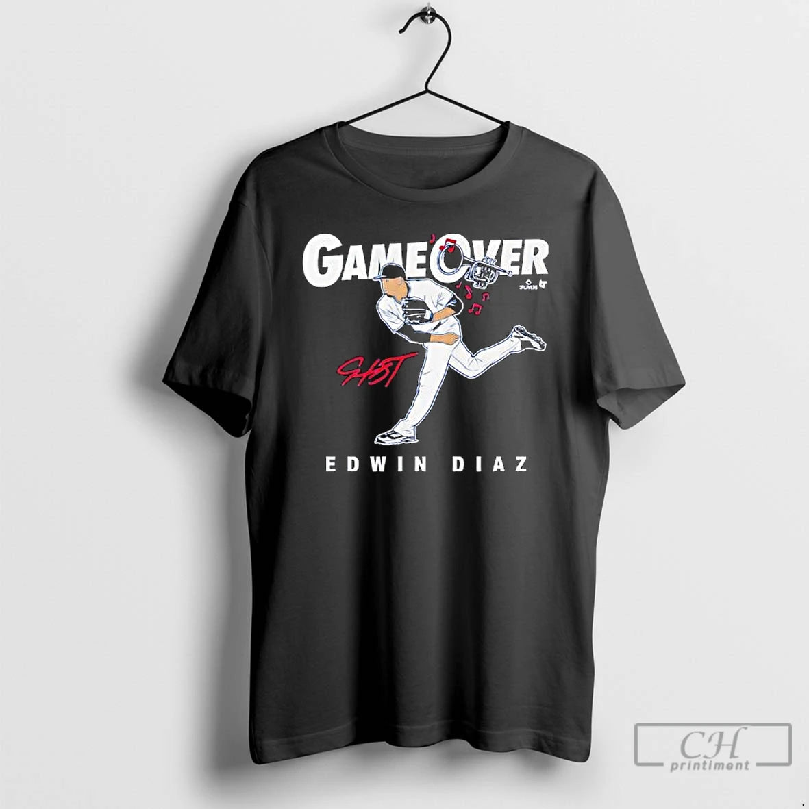 Premium Edwin Diaz Game Over Los Angeles Signature T-Shirts, Hoodie, Sweatshirt | PopFlextees.com