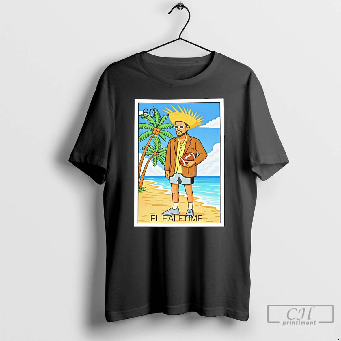 Premium El Halftime Bad Bunny Loteria Graphic T-Shirts, Hoodie, Sweatshirt | PopFlextees.com