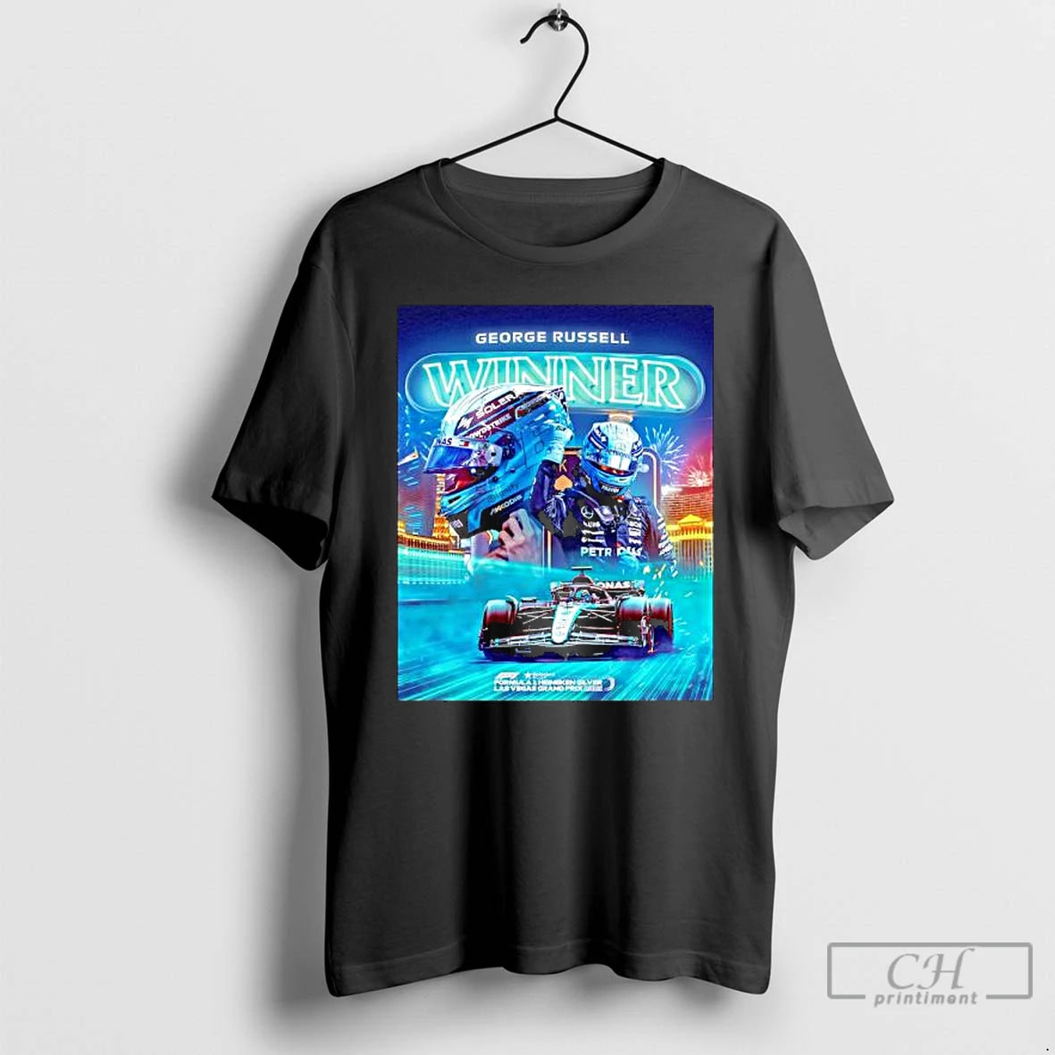 Premium F1 Las Vegas George Russell Winner T-Shirts, Hoodie, Sweatshirt | PopFlextees.com