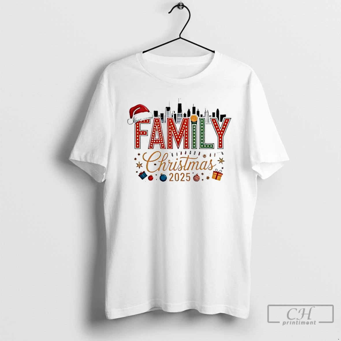 Premium Family Christmas Present Skyline T-Shirts, Hoodie, Sweatshirt | PopFlextees.com