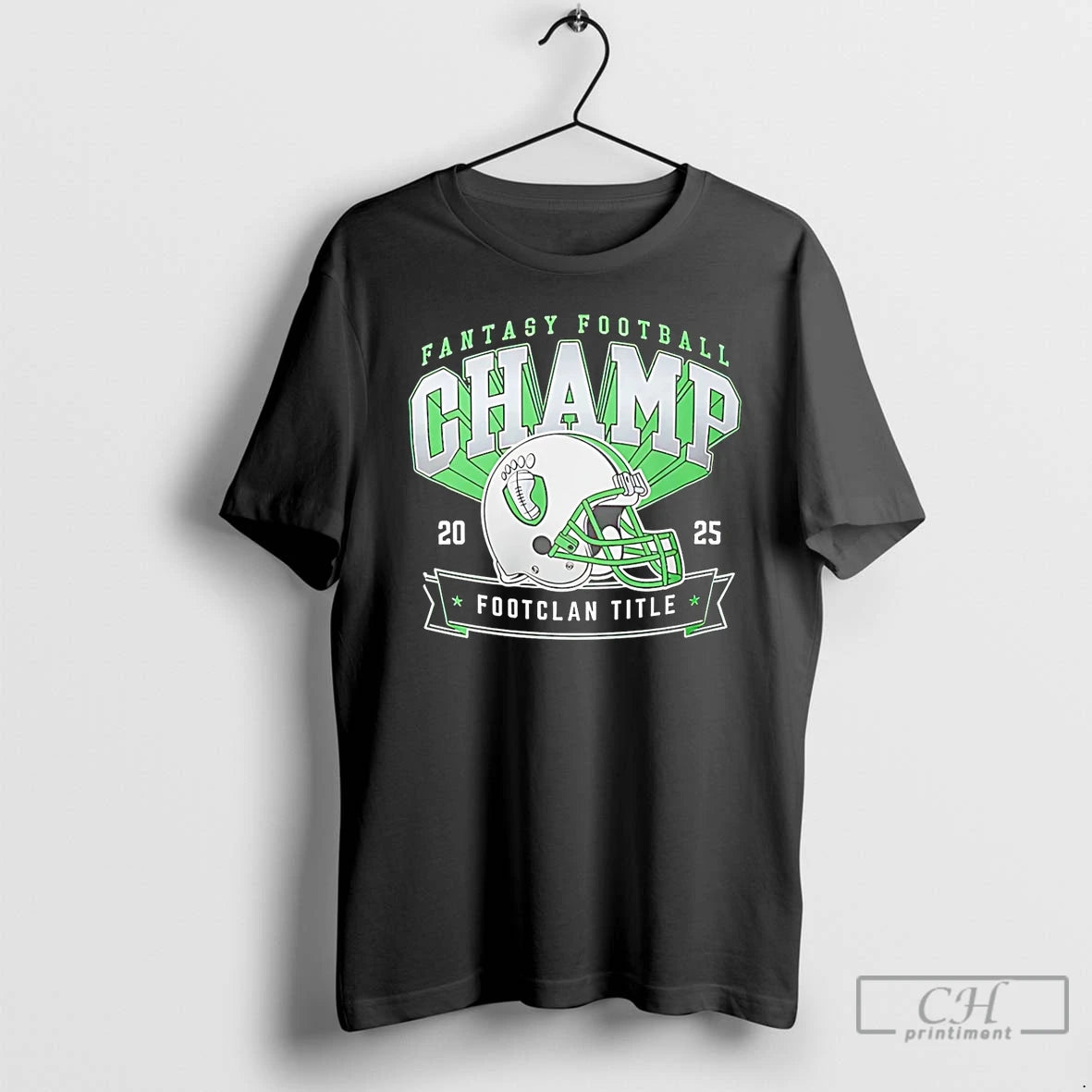 Premium Fantasy Football Footclan Title Champion 2025 Helmet T-Shirts, Hoodie, Sweatshirt | PopFlextees.com
