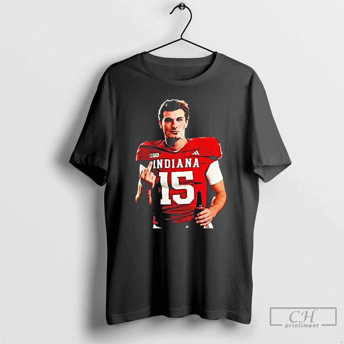 Premium Fernando Mendoza Middle Finger Smoking And Drinking Beer T-Shirts, Hoodie, Sweatshirt | PopFlextees.com