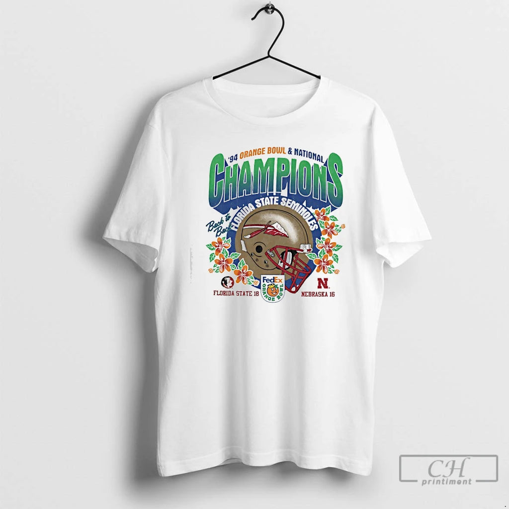 Premium Florida State Seminoles Orange Bowl Champions 94 T-Shirts, Hoodie, Sweatshirt | PopFlextees.com