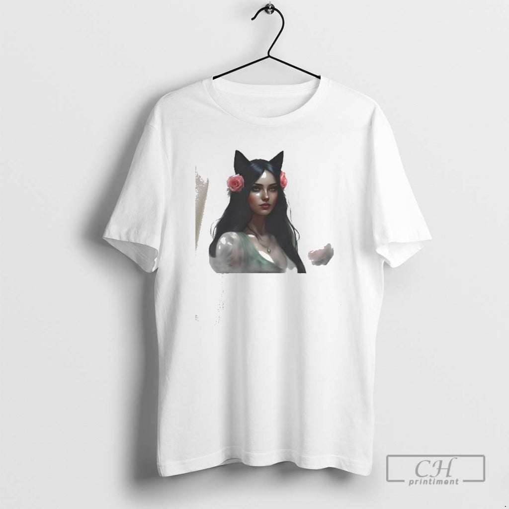 Premium Flower Cat Girl Shirt Sweater Hoodie, Sweatshirt | PopFlextees.com