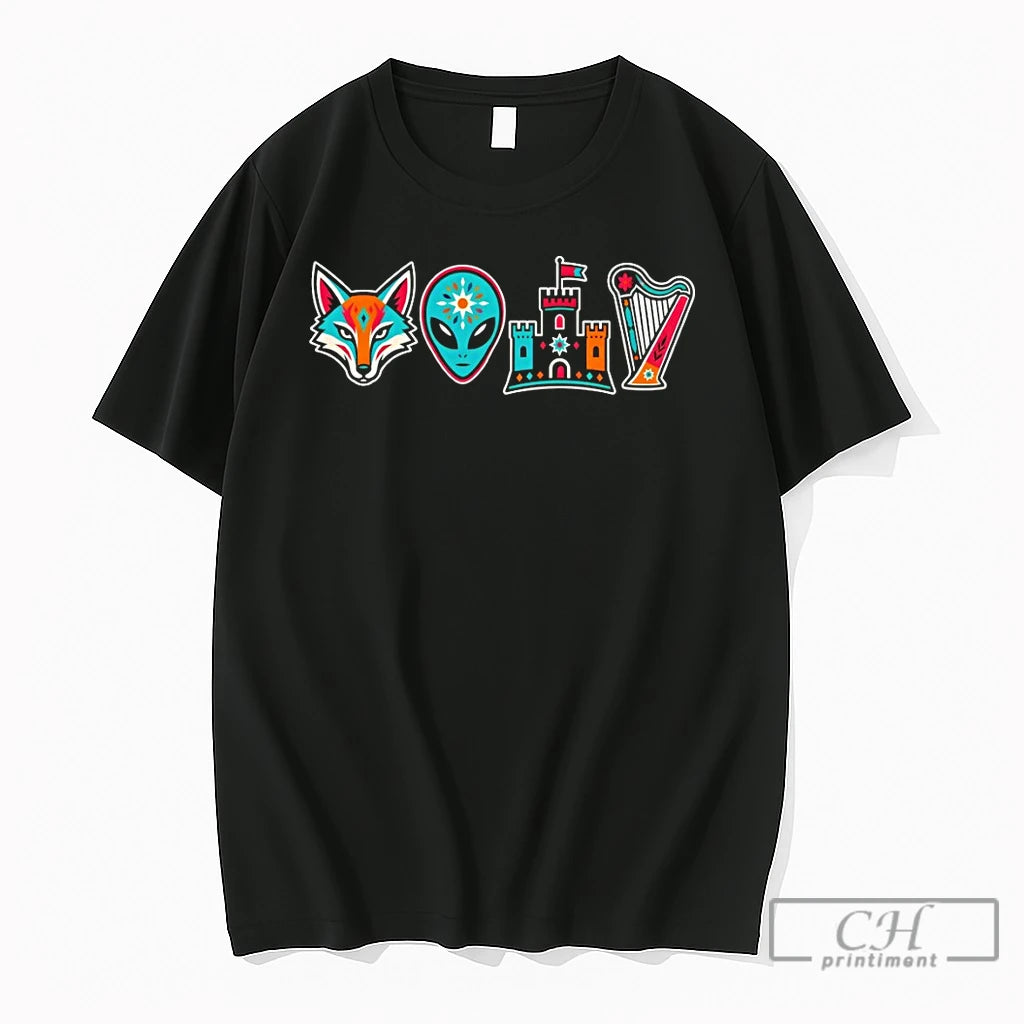 Premium Fox Alien Castle Harp San Antonio Spurs Basketball Nba Game Day 2026 T Shirts