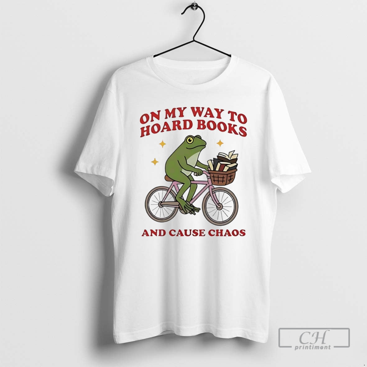 Premium Frog Riding Bicycle On Way To Hoard Books And Cause Chaos Shirt Sweater Hoodie, Sweatshirt | PopFlextees.com