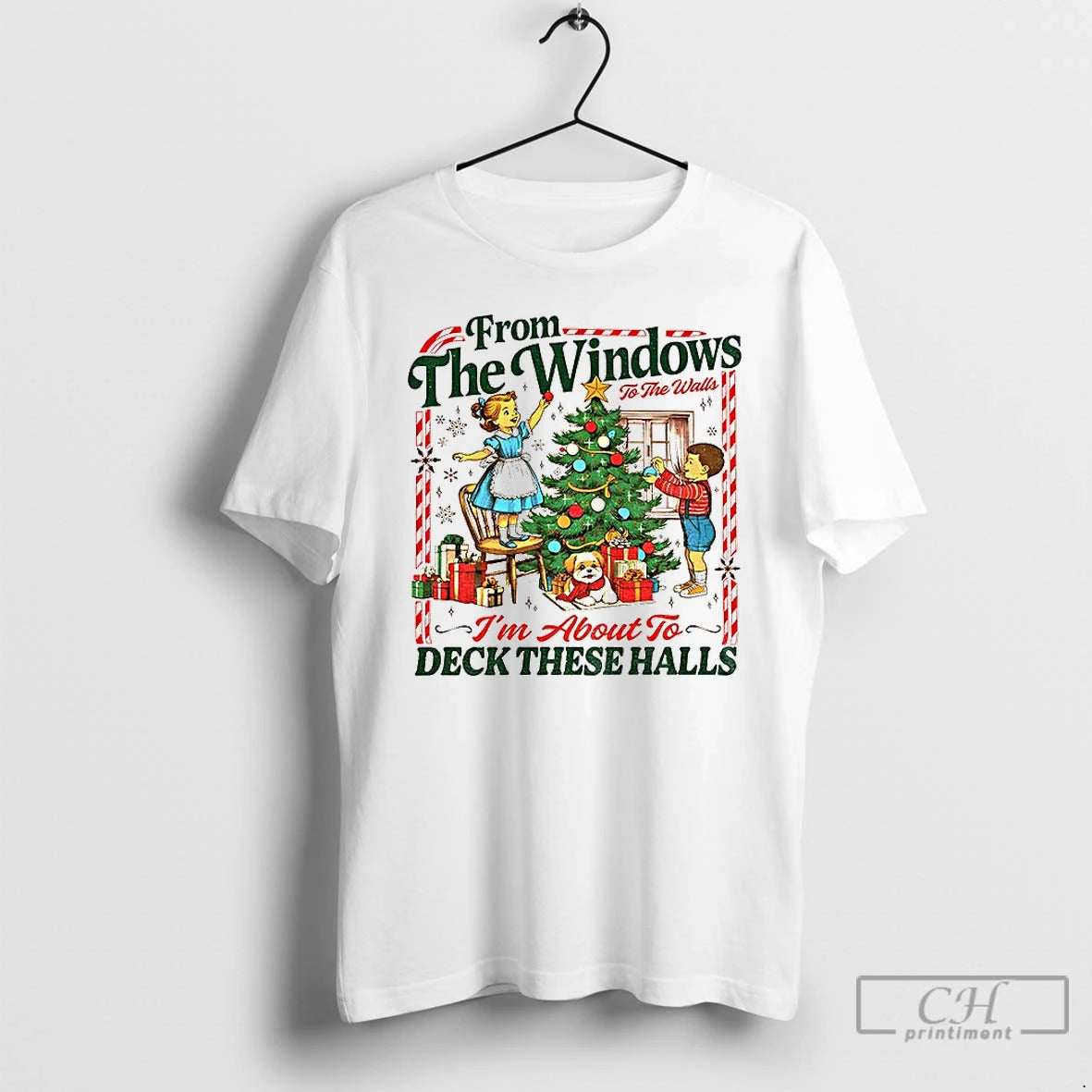 Premium From The Windows To The Walls Slogan Christmas Children Graphic T-Shirts, Hoodie, Sweatshirt | PopFlextees.com