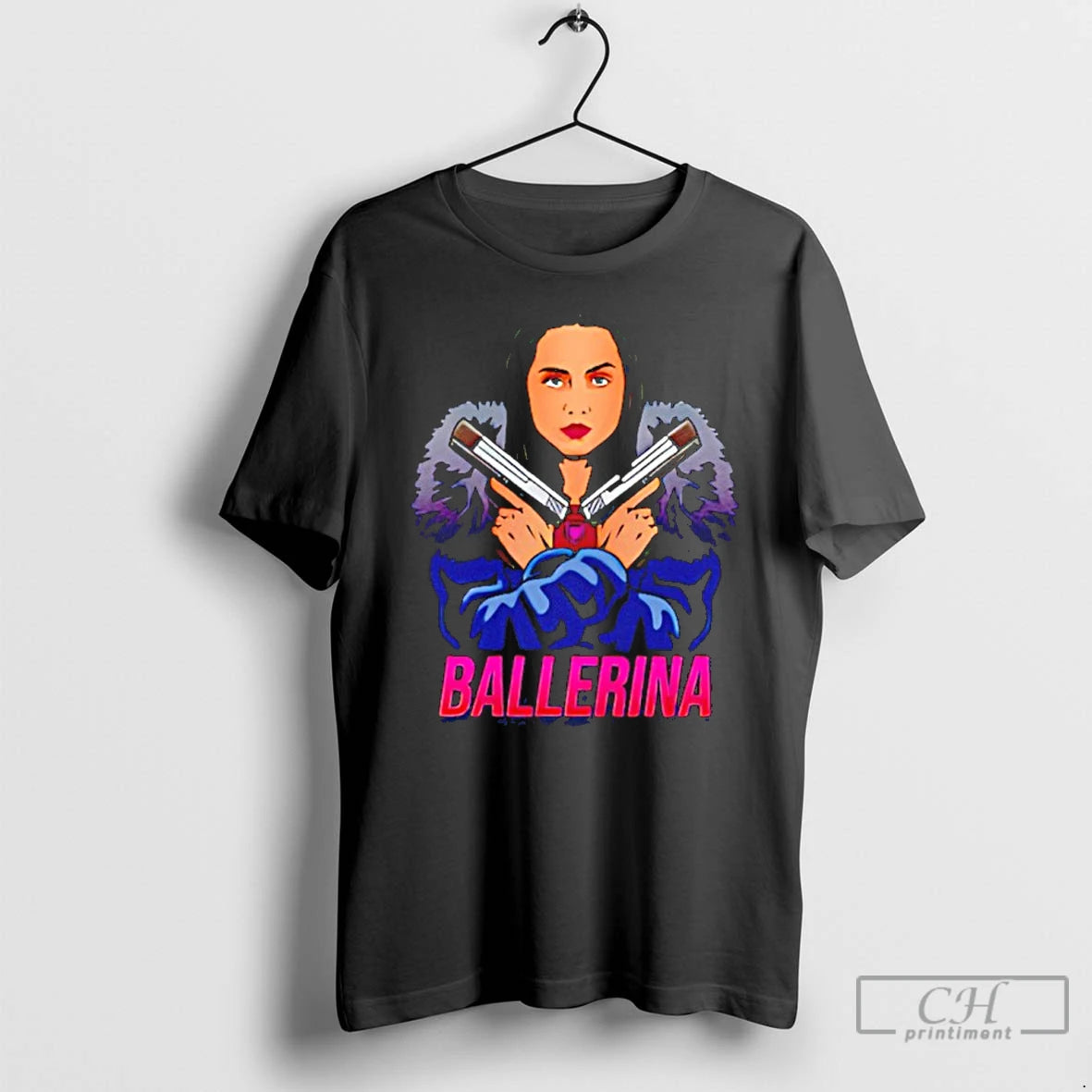 Premium From The World Of John Wick Ballerina With Gun Cartoon T-Shirts, Hoodie, Sweatshirt | PopFlextees.com