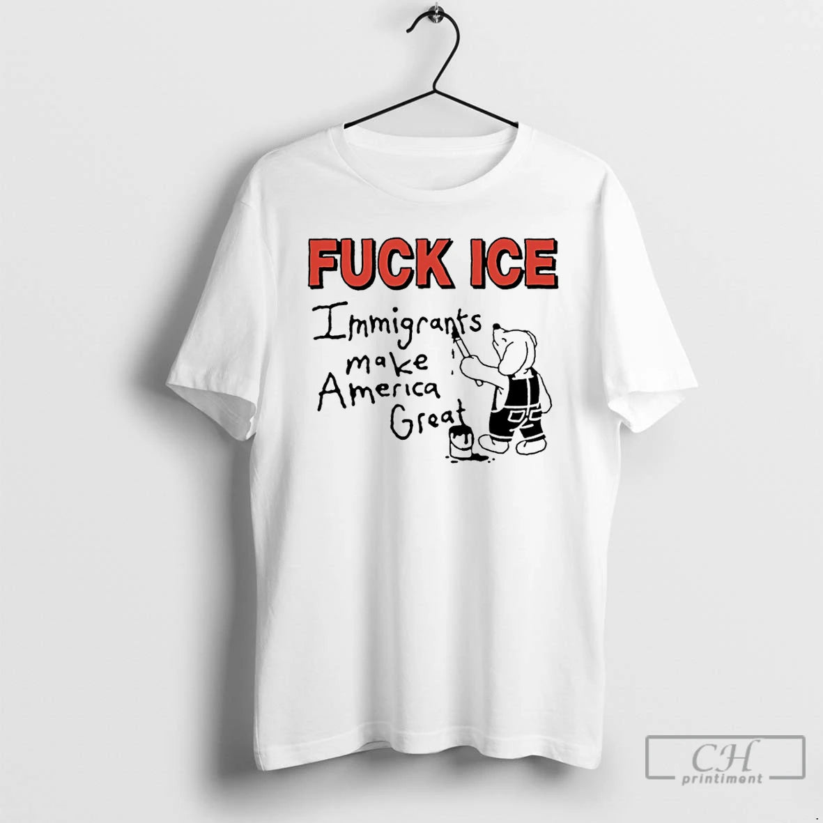 Premium Fuck Ice Immigrants Make America Great T-Shirts, Hoodie, Sweatshirt | PopFlextees.com