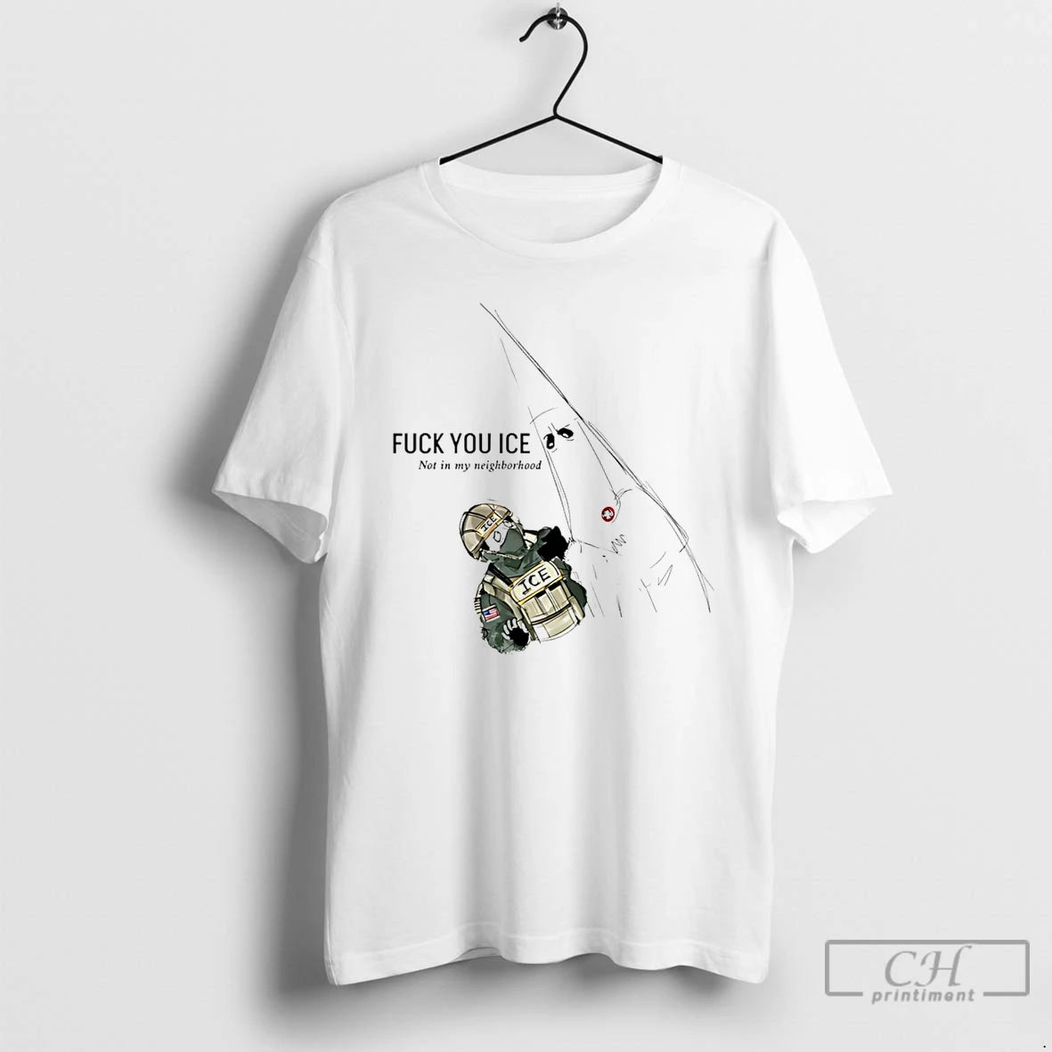 Premium Fuck You Ice Not In My Neighborhood 2026 T-Shirts, Hoodie, Sweatshirt | PopFlextees.com