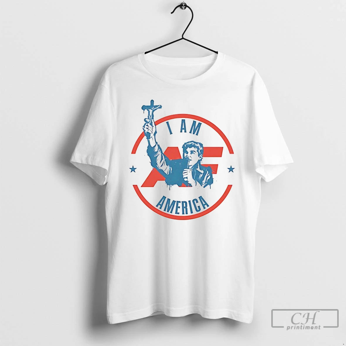 Premium Fuentes America First Crucifix I Am America T-Shirts, Hoodie, Sweatshirt | PopFlextees.com