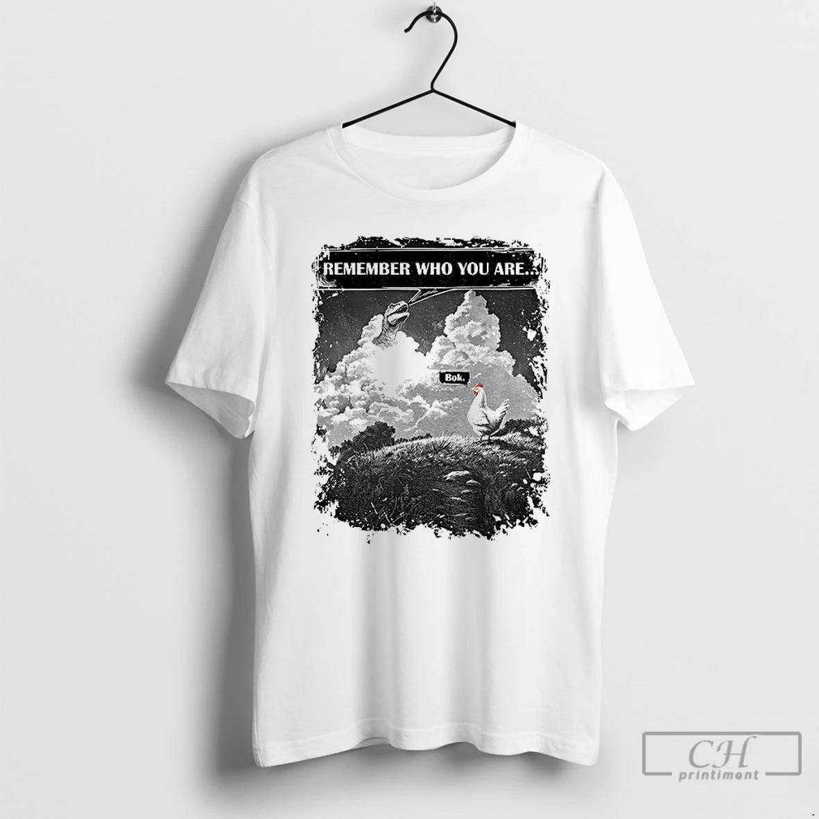 Premium Funny Evolution Joke Bok Chicken Remember Who You Are T-Shirts, Hoodie, Sweatshirt | PopFlextees.com