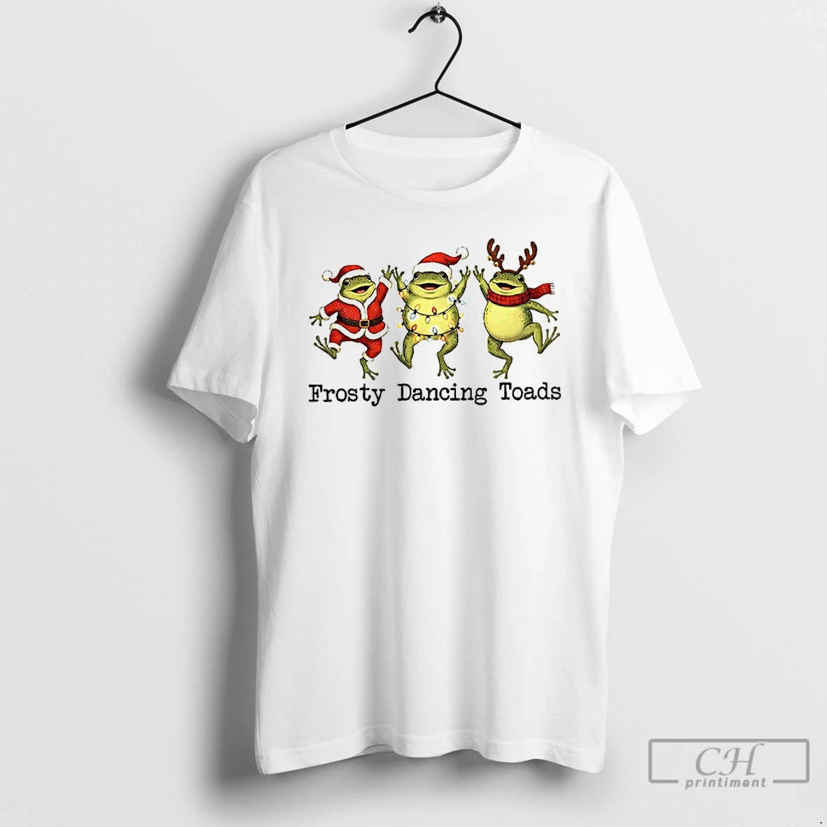 Premium Funny Frosty Dancing Toads Christmas Political T-Shirts, Hoodie, Sweatshirt | PopFlextees.com