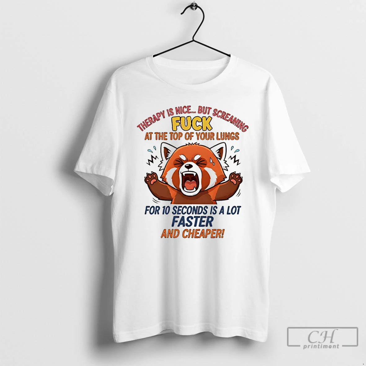 Premium Funny Fox Therapy Is Nice But Screaming Fuck At The Top Of Your Lungs T-Shirts, Hoodie, Sweatshirt | PopFlextees.com