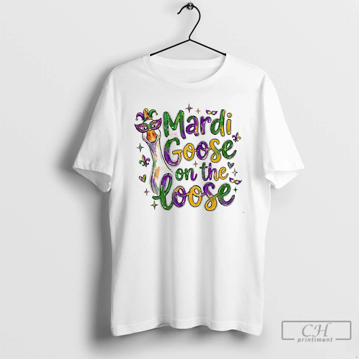 Premium Funny Mardi Gras Goose On The Goose T-Shirts, Hoodie, Sweatshirt | PopFlextees.com