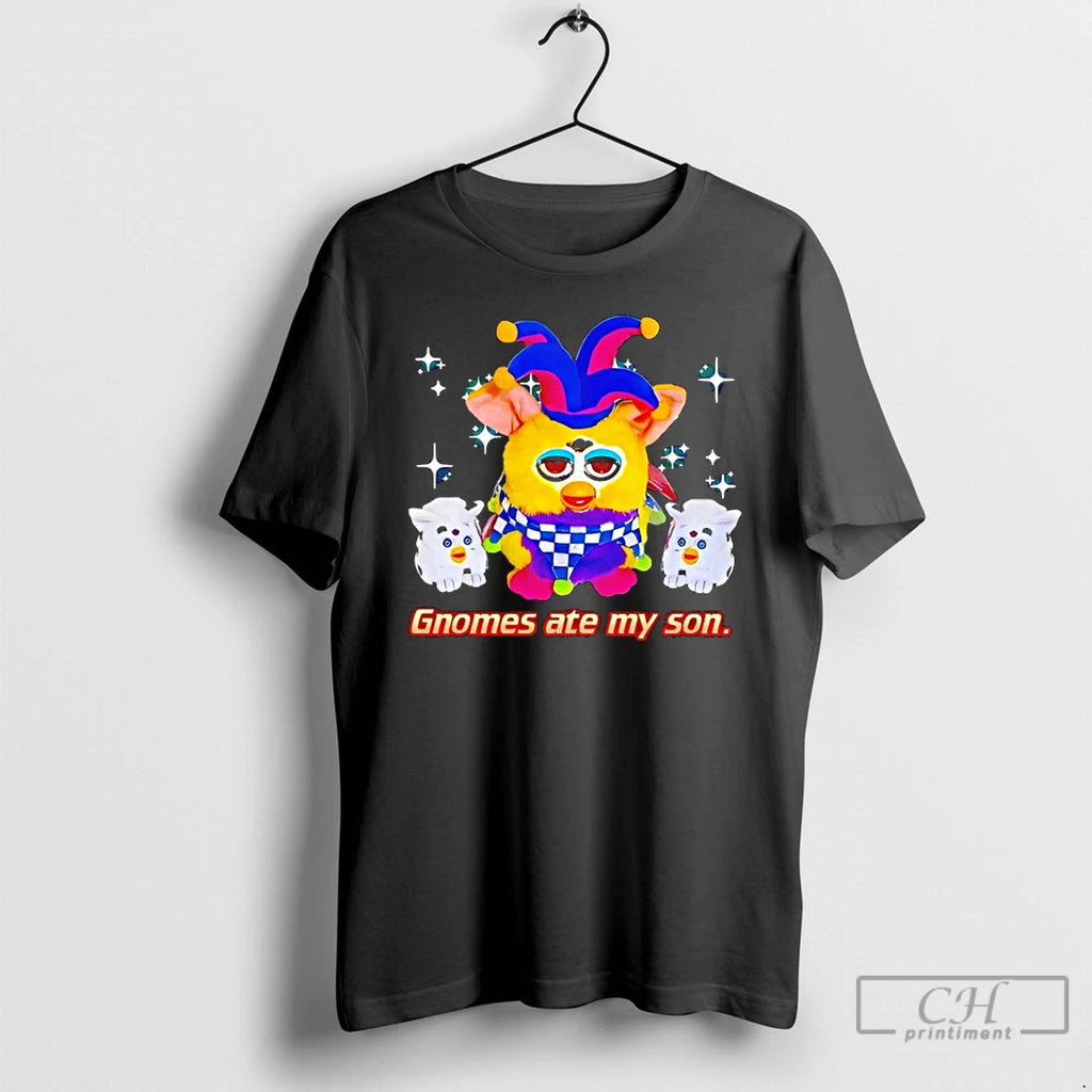 Premium Furby Jester Gnomes Ate My Son T-Shirts, Hoodie, Sweatshirt | PopFlextees.com